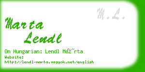 marta lendl business card